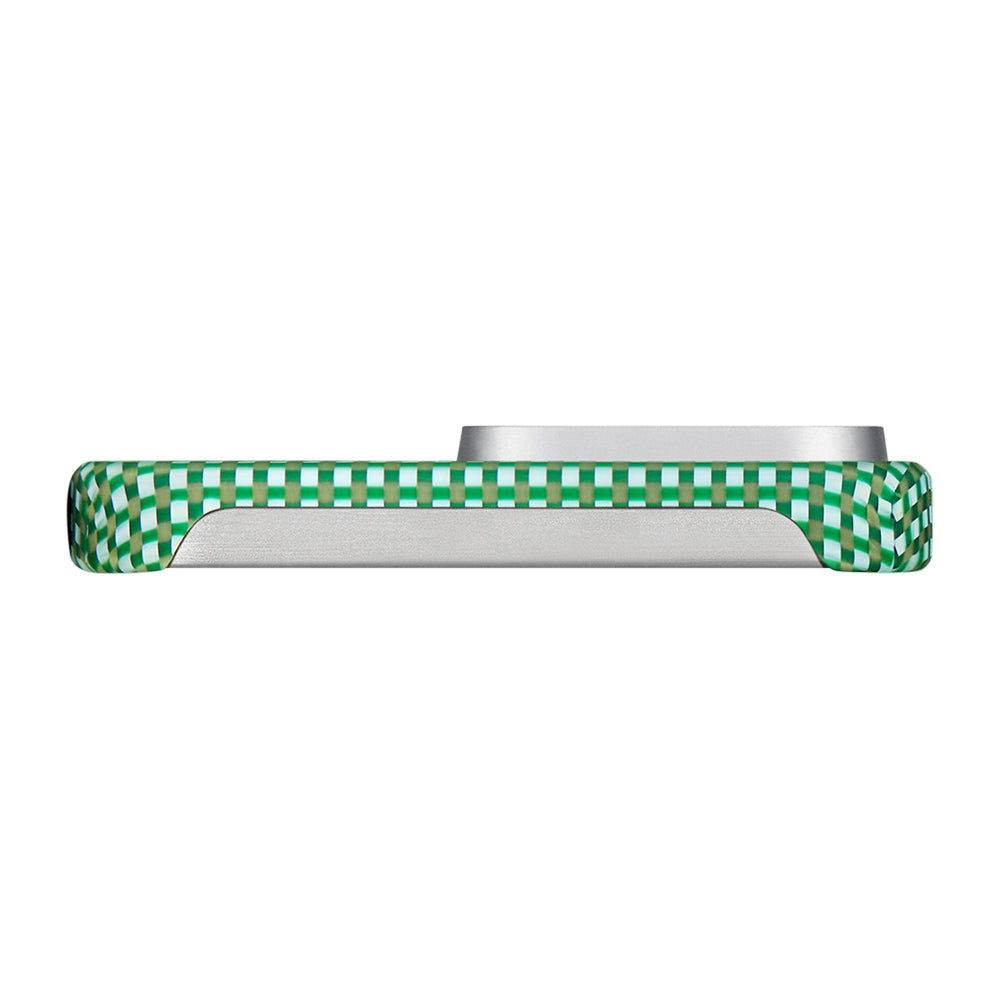 Pitaka Ultra-Slim Classic Serisi iPhone 15 Pro Max Magsafe Aramid Fiber Forest Green Kılıf Pitaka Ultra-Slim Classic Serisi iPhone 15 Pro Max Magsafe Aramid Fiber Forest Green Kılıf
